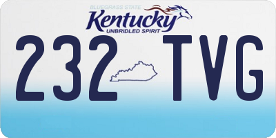 KY license plate 232TVG