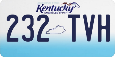 KY license plate 232TVH