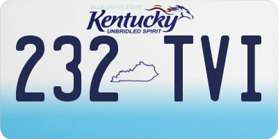 KY license plate 232TVI