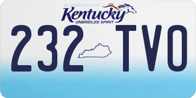 KY license plate 232TVO