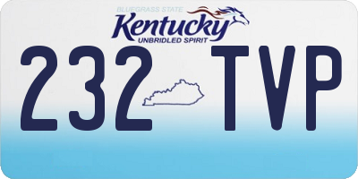 KY license plate 232TVP
