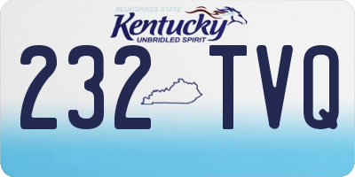 KY license plate 232TVQ