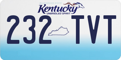 KY license plate 232TVT