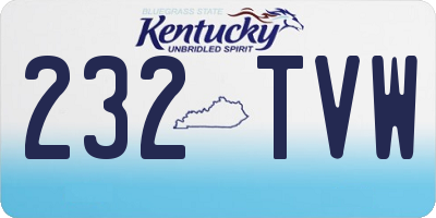 KY license plate 232TVW