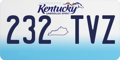 KY license plate 232TVZ