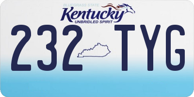 KY license plate 232TYG