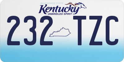 KY license plate 232TZC