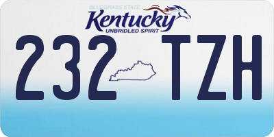 KY license plate 232TZH