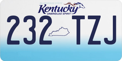 KY license plate 232TZJ