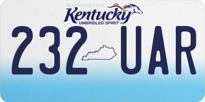 KY license plate 232UAR