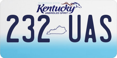 KY license plate 232UAS