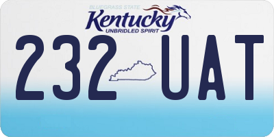 KY license plate 232UAT