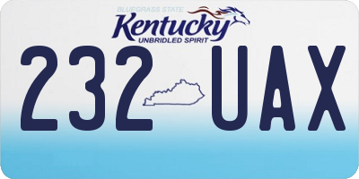 KY license plate 232UAX