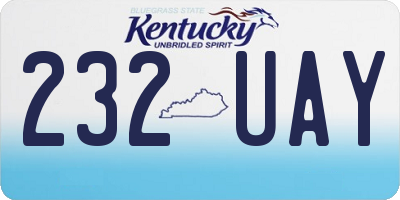 KY license plate 232UAY