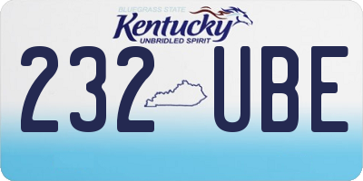 KY license plate 232UBE