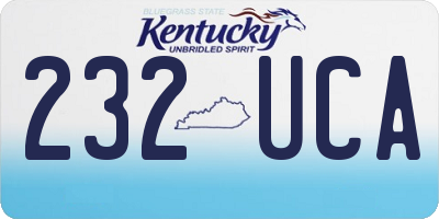 KY license plate 232UCA