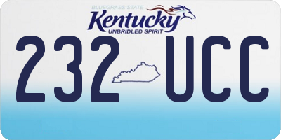 KY license plate 232UCC
