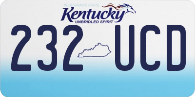 KY license plate 232UCD