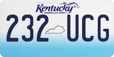 KY license plate 232UCG