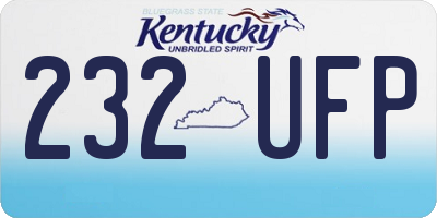 KY license plate 232UFP