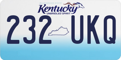 KY license plate 232UKQ