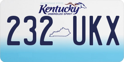 KY license plate 232UKX