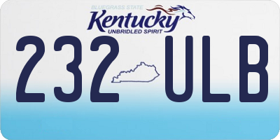 KY license plate 232ULB