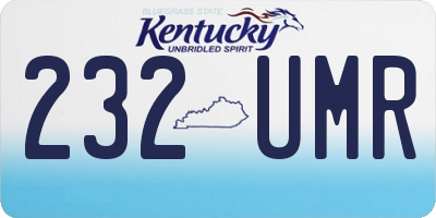 KY license plate 232UMR