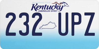 KY license plate 232UPZ