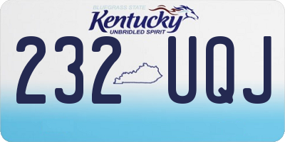KY license plate 232UQJ