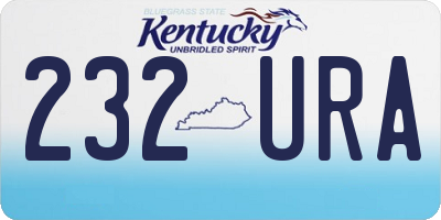 KY license plate 232URA