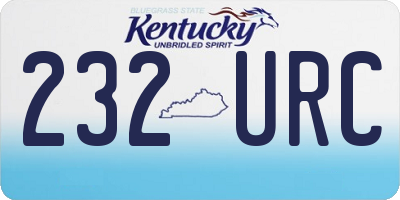 KY license plate 232URC