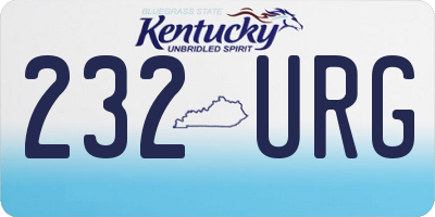 KY license plate 232URG