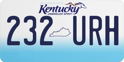 KY license plate 232URH