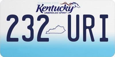 KY license plate 232URI