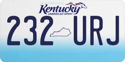 KY license plate 232URJ