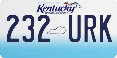 KY license plate 232URK