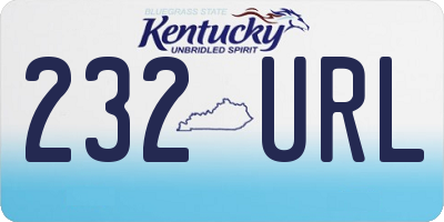 KY license plate 232URL