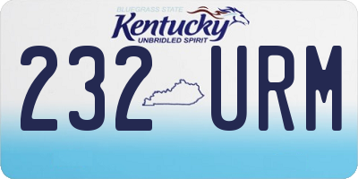 KY license plate 232URM