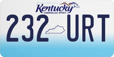 KY license plate 232URT