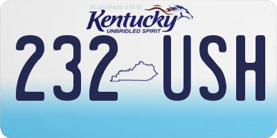 KY license plate 232USH