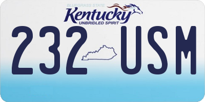 KY license plate 232USM