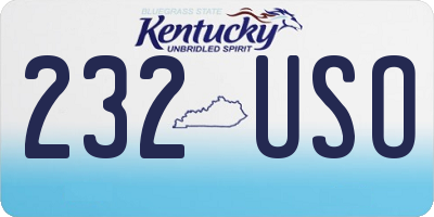 KY license plate 232USO