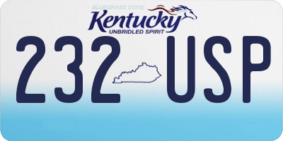 KY license plate 232USP