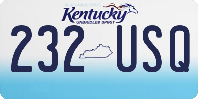 KY license plate 232USQ