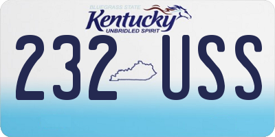 KY license plate 232USS