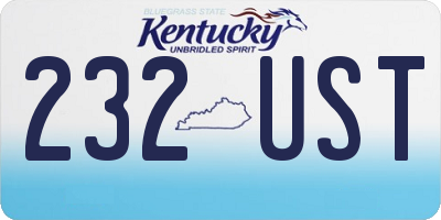 KY license plate 232UST