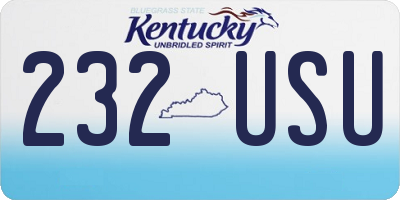 KY license plate 232USU