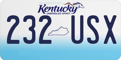 KY license plate 232USX