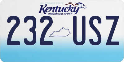 KY license plate 232USZ